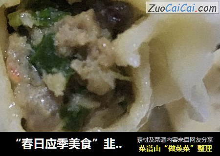 “春日应季美食”韭菜海鲜水饺