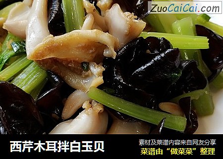 西芹木耳拌白玉贝