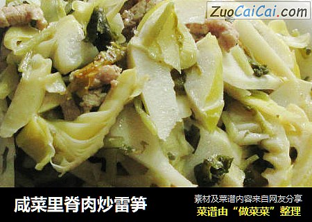 咸菜里脊肉炒雷笋