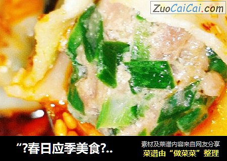 “?春日应季美食?”韭菜猪肉馅水饺
