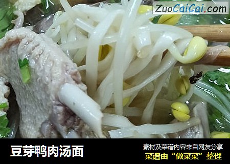 豆芽鸭肉汤面