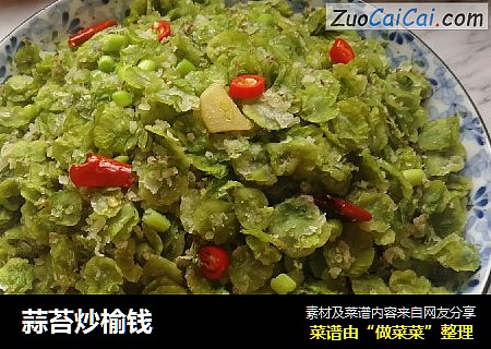 蒜苔炒榆钱
