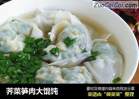 荠菜笋肉大馄饨
