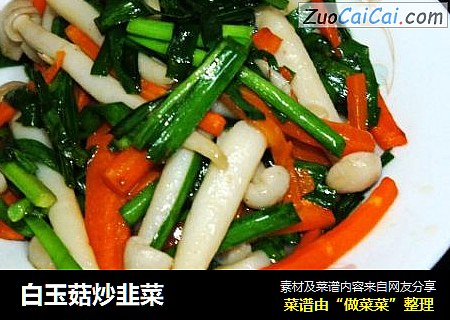 白玉菇炒韭菜