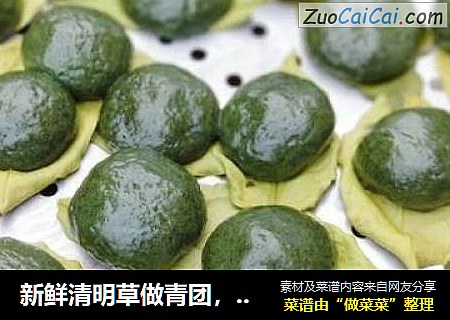 新鲜清明草做青团，为什么不翠绿，原来是没有掌握这个窍门
