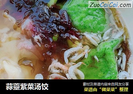 蒜薹紫菜汤饺