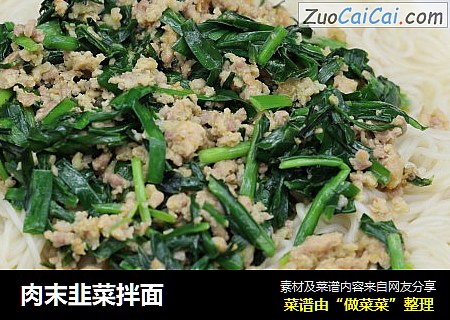 肉末韭菜拌面