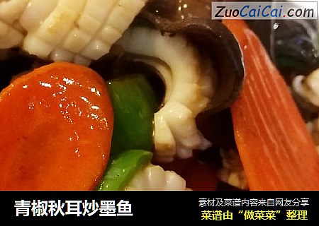 青椒秋耳炒墨鱼