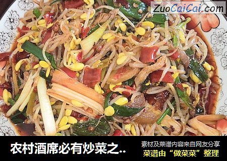 农村酒席必有炒菜之炒豆芽