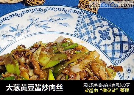 大葱黄豆酱炒肉丝