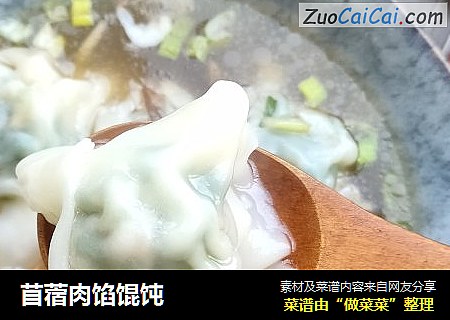 苜蓿肉馅馄饨
