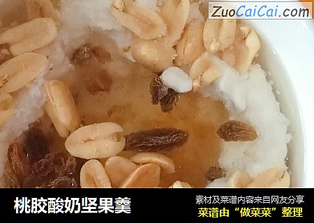 桃胶酸奶坚果羹