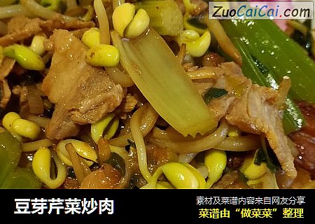 豆芽芹菜炒肉