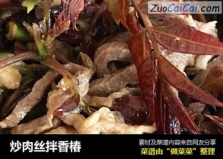 炒肉丝拌香椿