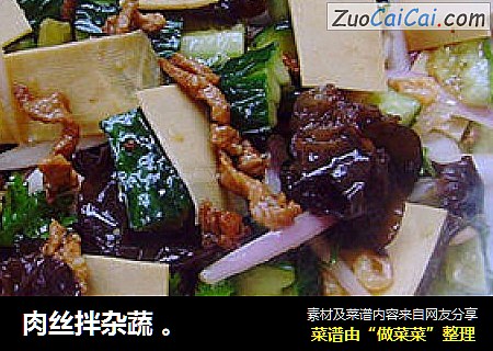 肉丝拌杂蔬。
