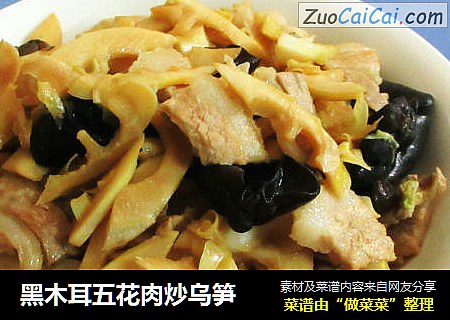 黑木耳五花肉炒乌笋
