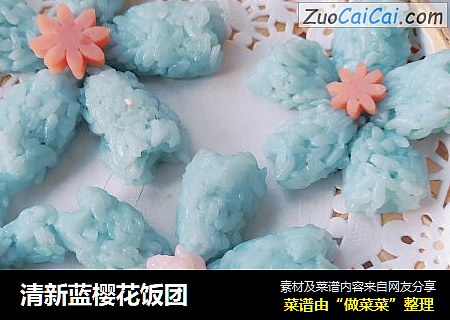 清新蓝樱花饭团