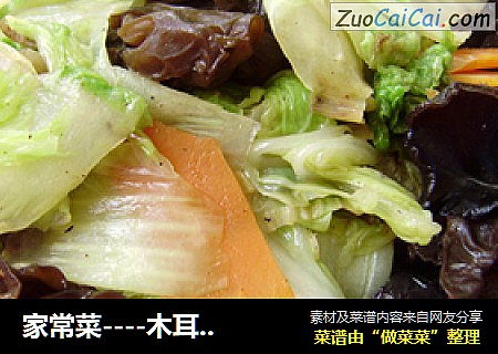 家常菜----木耳炒白菜