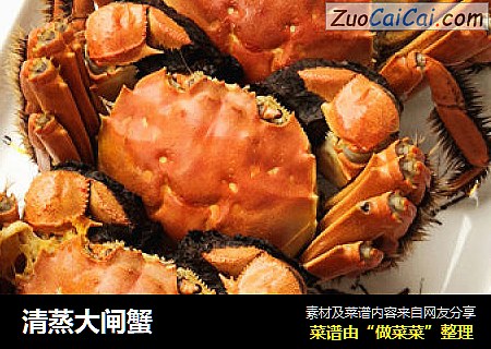 清蒸大闸蟹