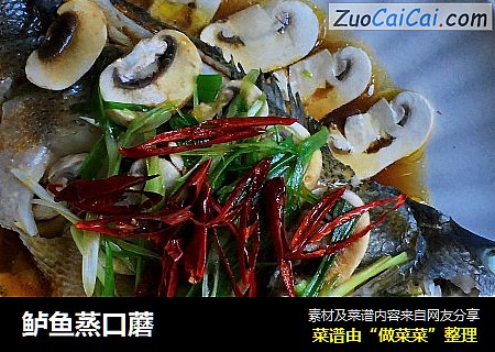 鲈鱼蒸口蘑