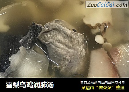 雪梨乌鸡润肺汤
