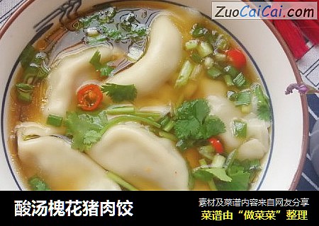 酸汤槐花猪肉饺