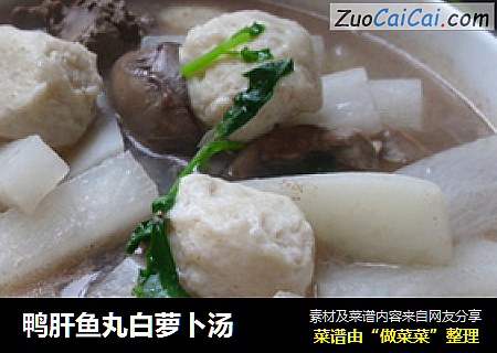 鸭肝鱼丸白萝卜汤