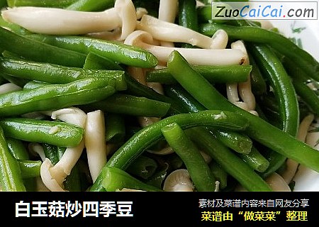 白玉菇炒四季豆