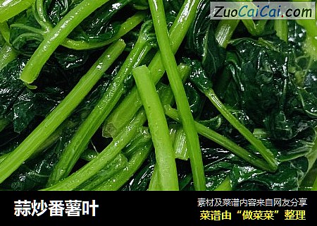 蒜炒番薯叶