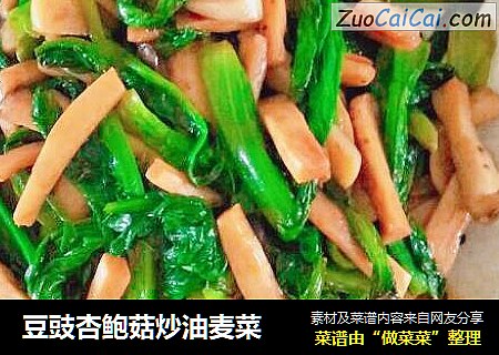 豆豉杏鲍菇炒油麦菜