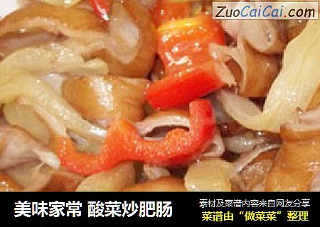 美味家常 酸菜炒肥肠