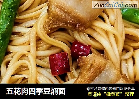 五花肉四季豆焖面