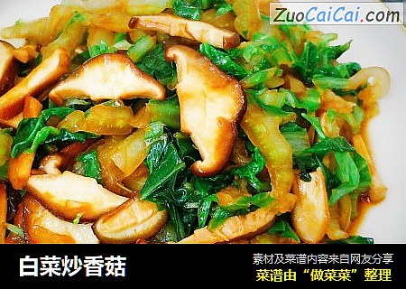 白菜炒香菇