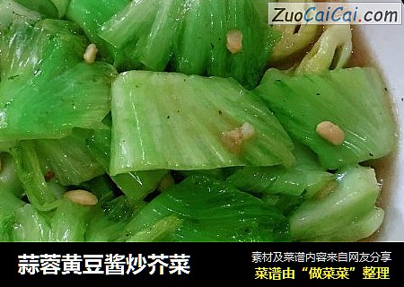 蒜蓉黄豆酱炒芥菜