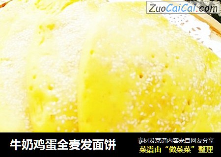 牛奶鸡蛋全麦发面饼