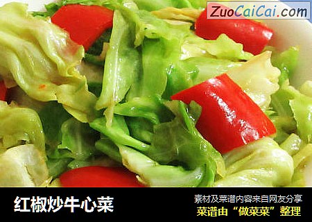 红椒炒牛心菜