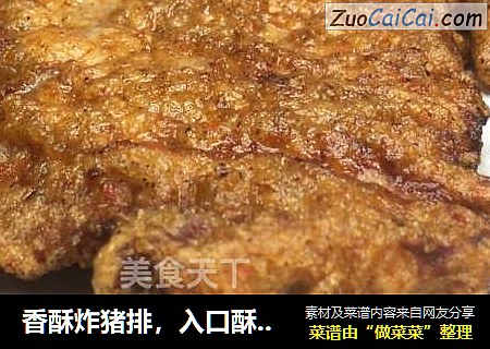 香酥炸猪排，入口酥脆香味扑鼻，非常喜欢炸物，感觉永远吃不腻炸猪排。