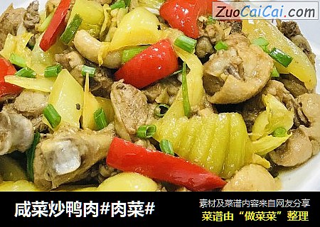 咸菜炒鸭肉#肉菜#