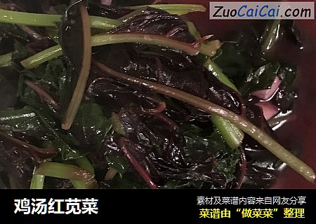 鸡汤红苋菜