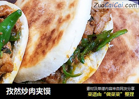 孜然炒肉夹馍