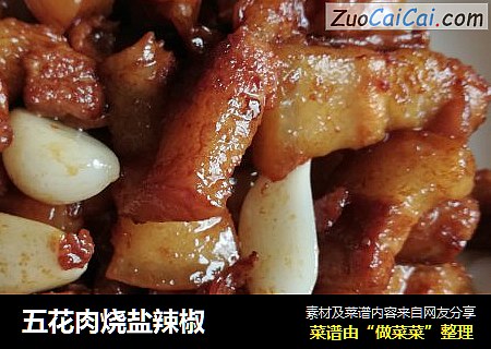 五花肉烧盐辣椒