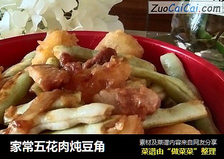 家常五花肉炖豆角
