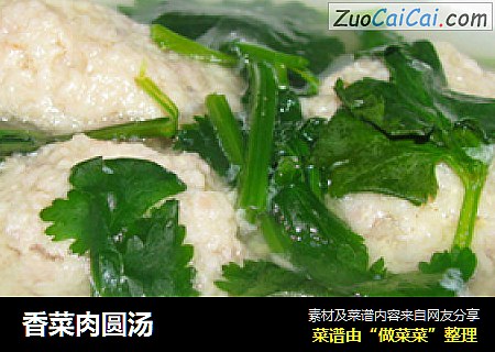 香菜肉圆汤