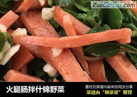 火腿肠拌什锦野菜