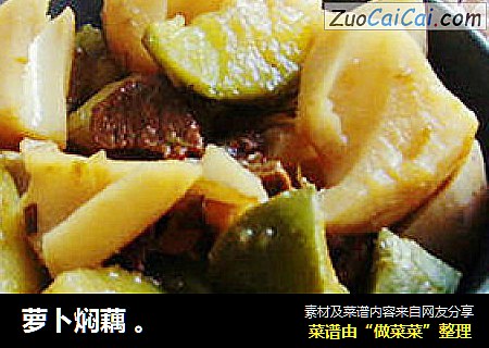 萝卜焖藕 。