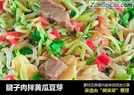 腱子肉拌黄瓜豆芽