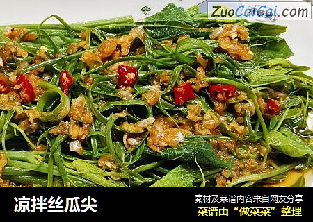 凉拌丝瓜尖