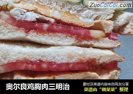 奥尔良鸡胸肉三明治