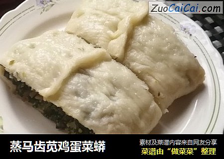 蒸马齿苋鸡蛋菜蟒