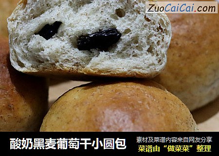 酸奶黑麦葡萄干小圆包